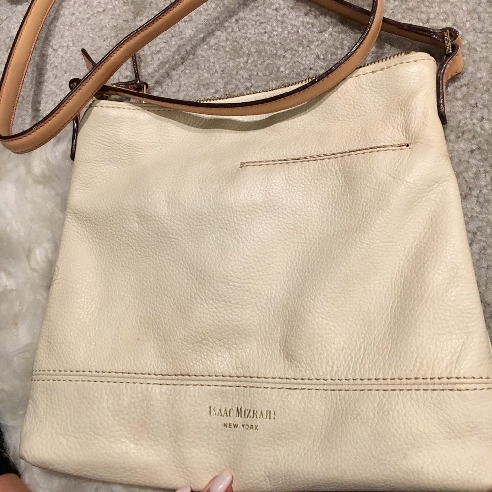 Brand New Isaac Mizrahi Beige Crossbody